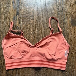 FP Movement by Free People Coral Bra with Striped Accents